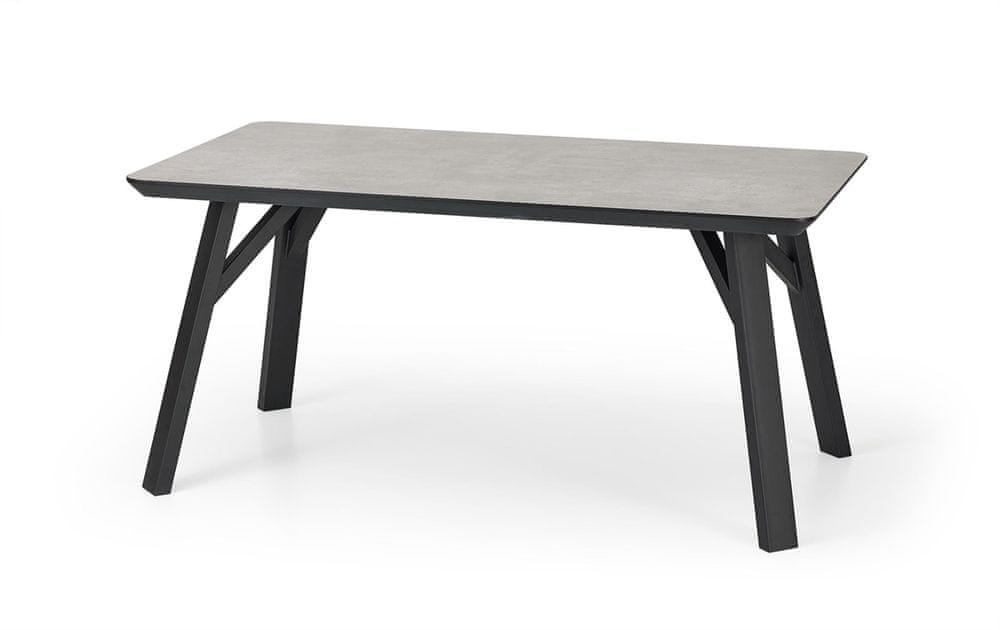 Halmar Jedálenský stôl Halifax - betón / čierna